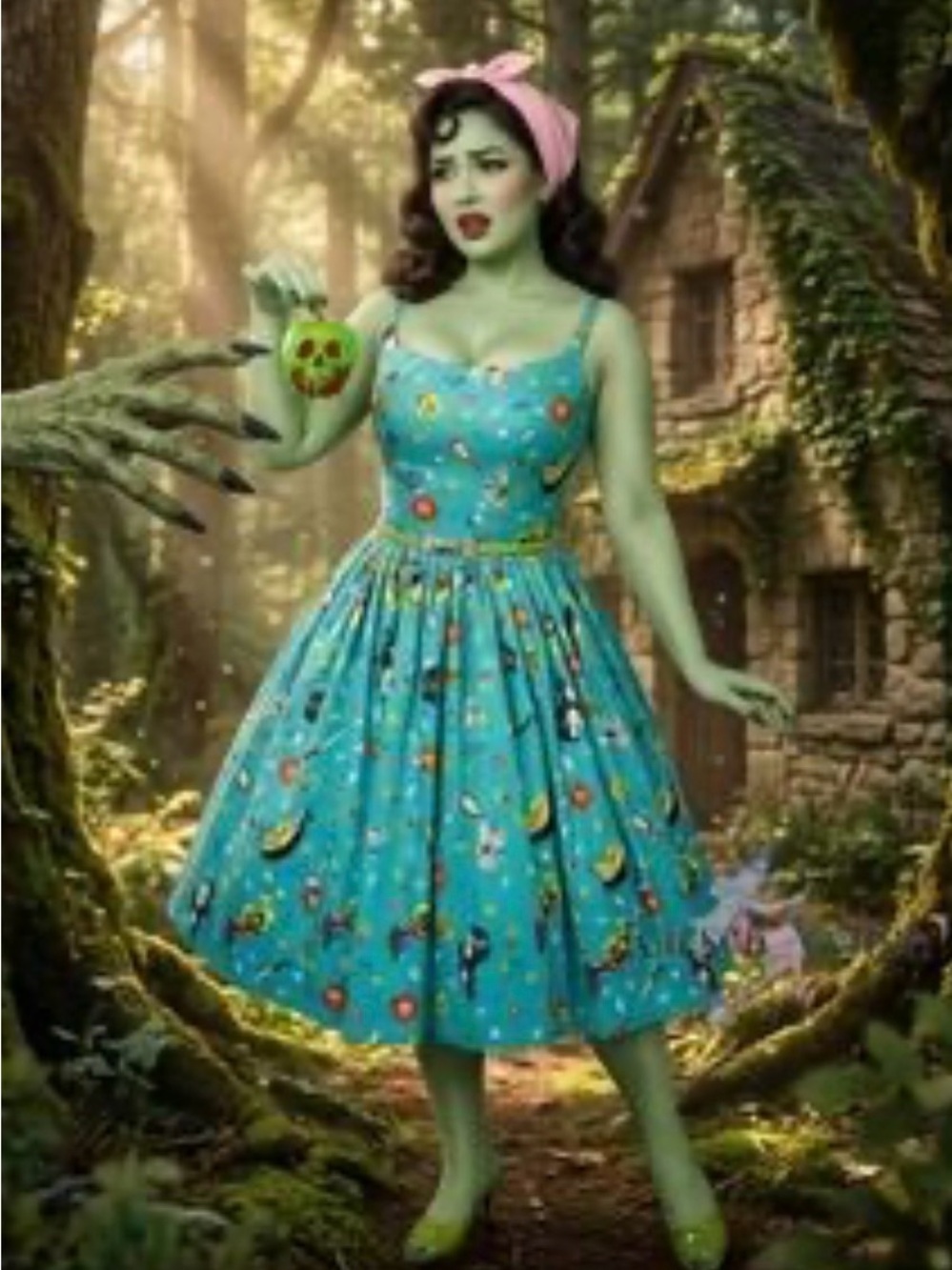 Pinup Couture PUG DISNEY Jenny Dress In Snow White Size XL NWOT